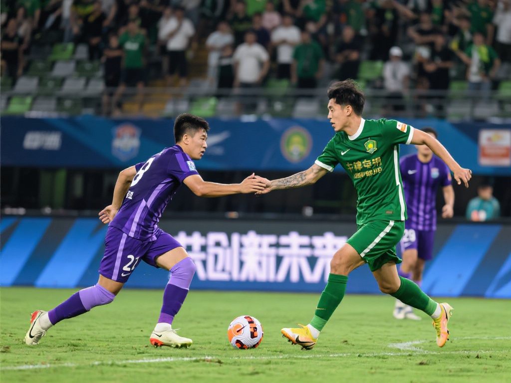 在充满激情与悬念的中超比赛中，津门虎与北