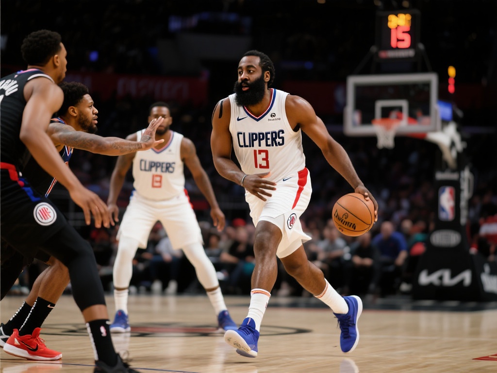 自从加盟快船以来，詹姆斯-哈登迅速适应了